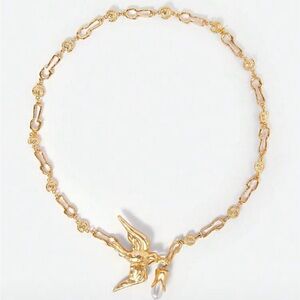 Gold Bird Pendant Necklace